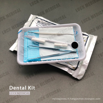 Kit d&#39;examen des instruments dentaires jetable